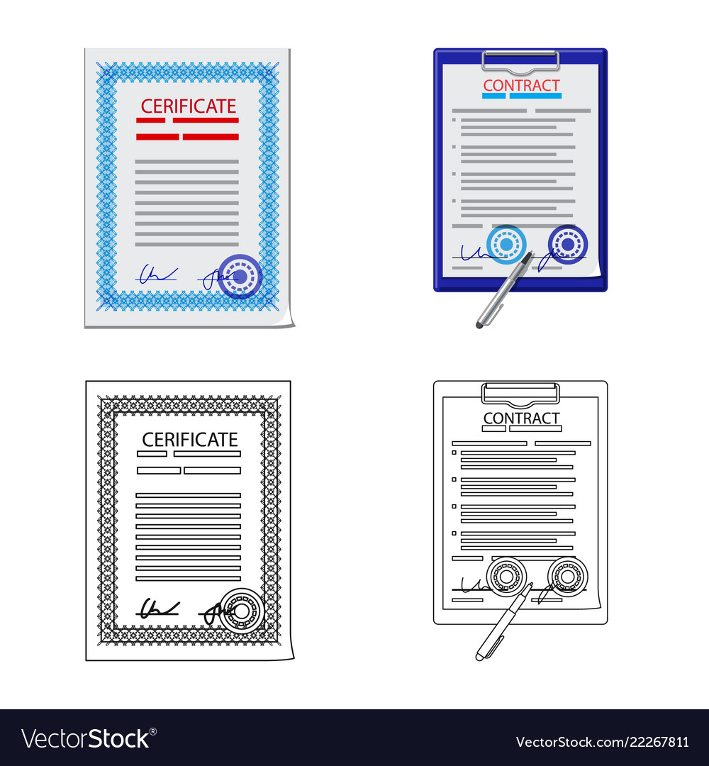 Isolated object of form and document sign