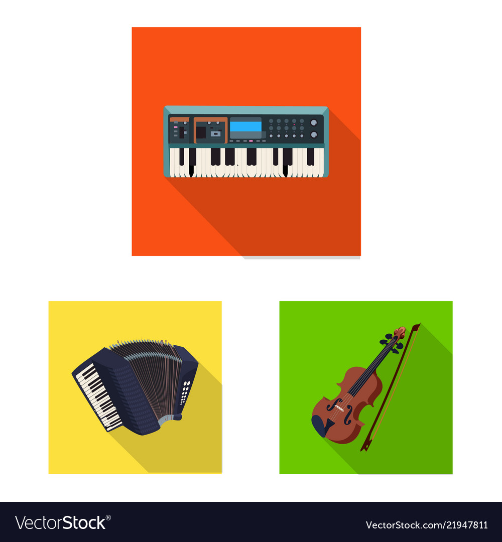 Isolated object of music and tune sign collection vector image Isolated object of music and tune sign collection