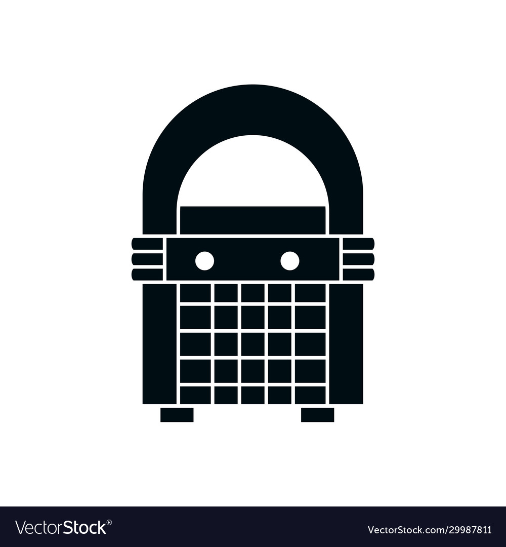 Music jukebox silhouette style icon design