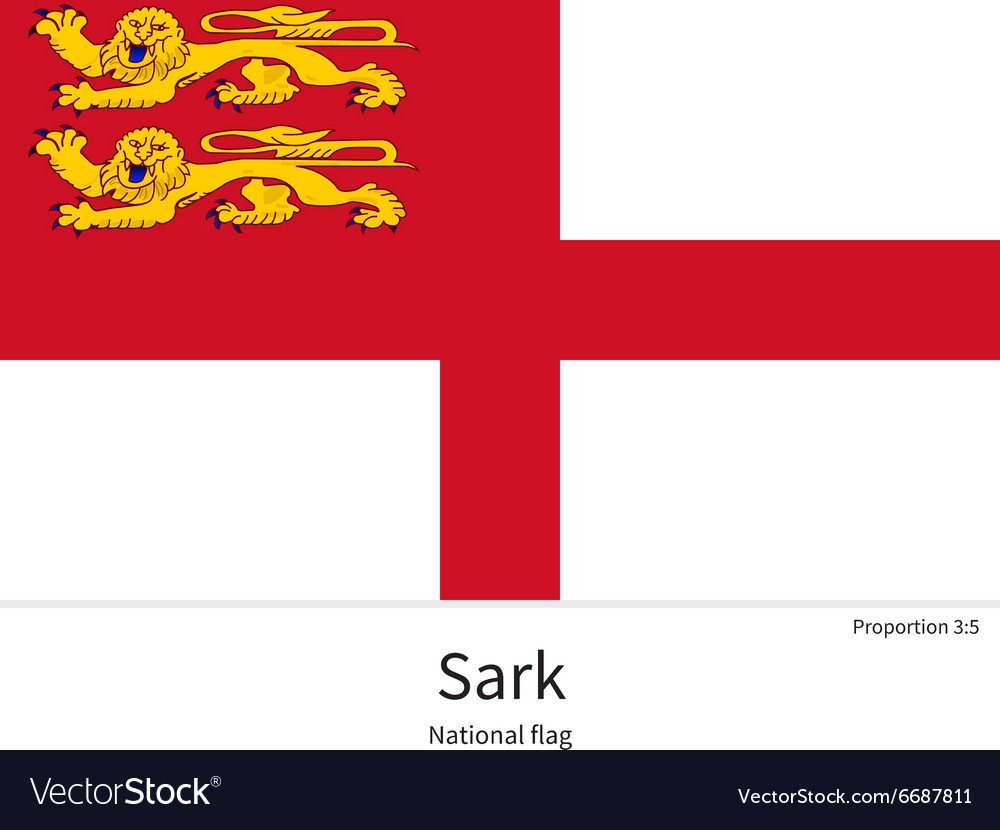 National flag of sark with correct proportions