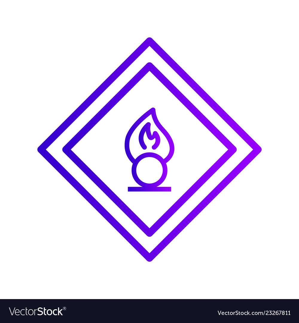 Oxidizing agent road sign icon