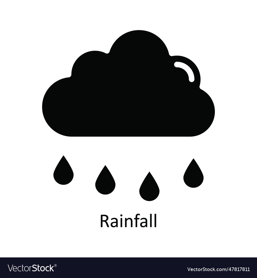 Rainfall solid icon design n