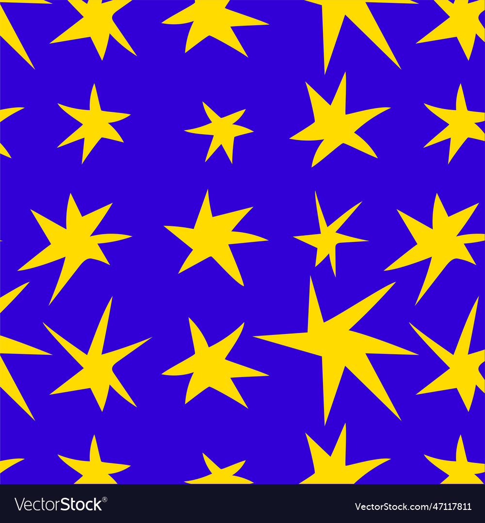 Seamless abstract pattern of asymmetrical stars vector image Seamless abstract pattern of asymmetrical stars