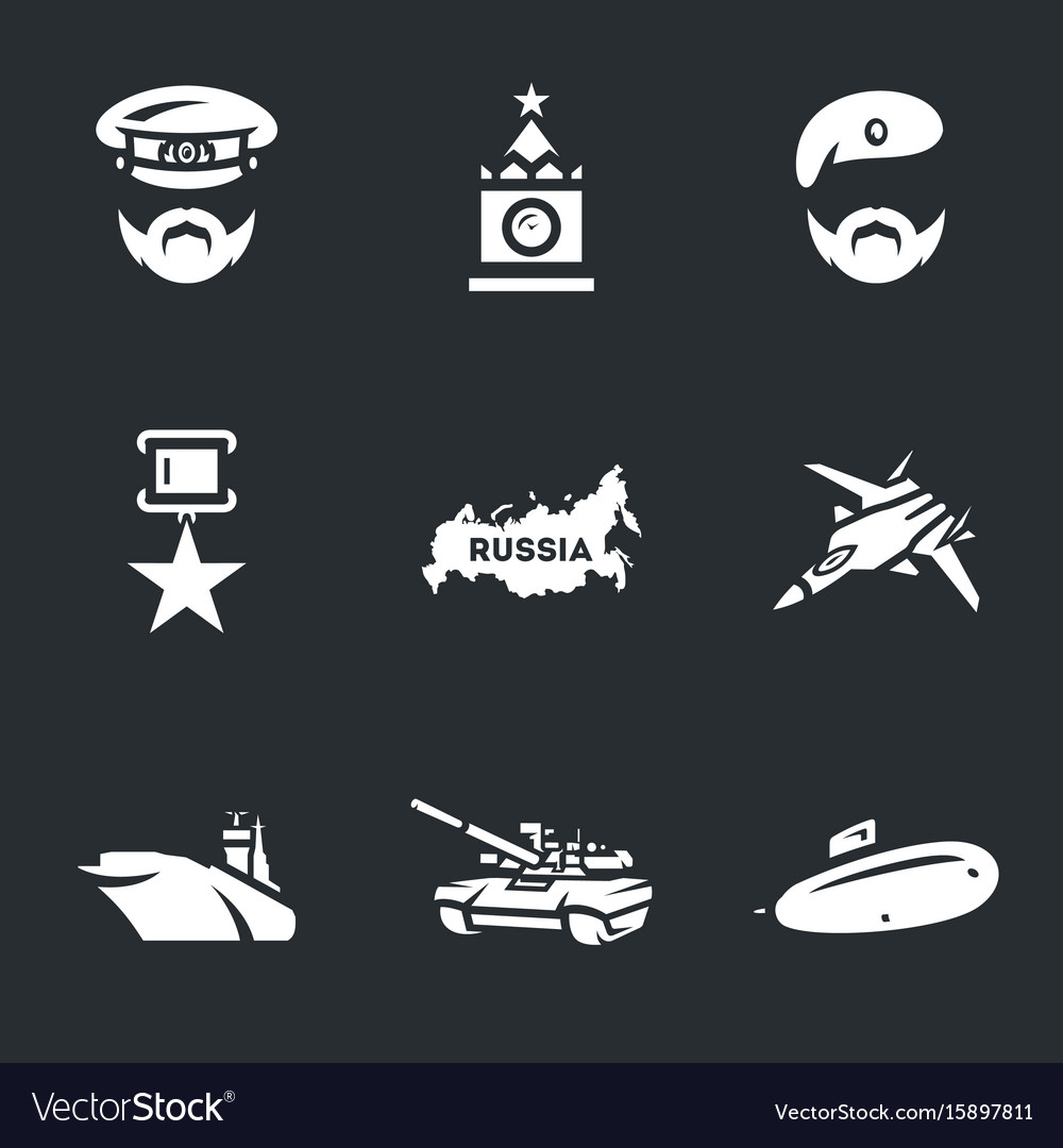 Set of russia army icons