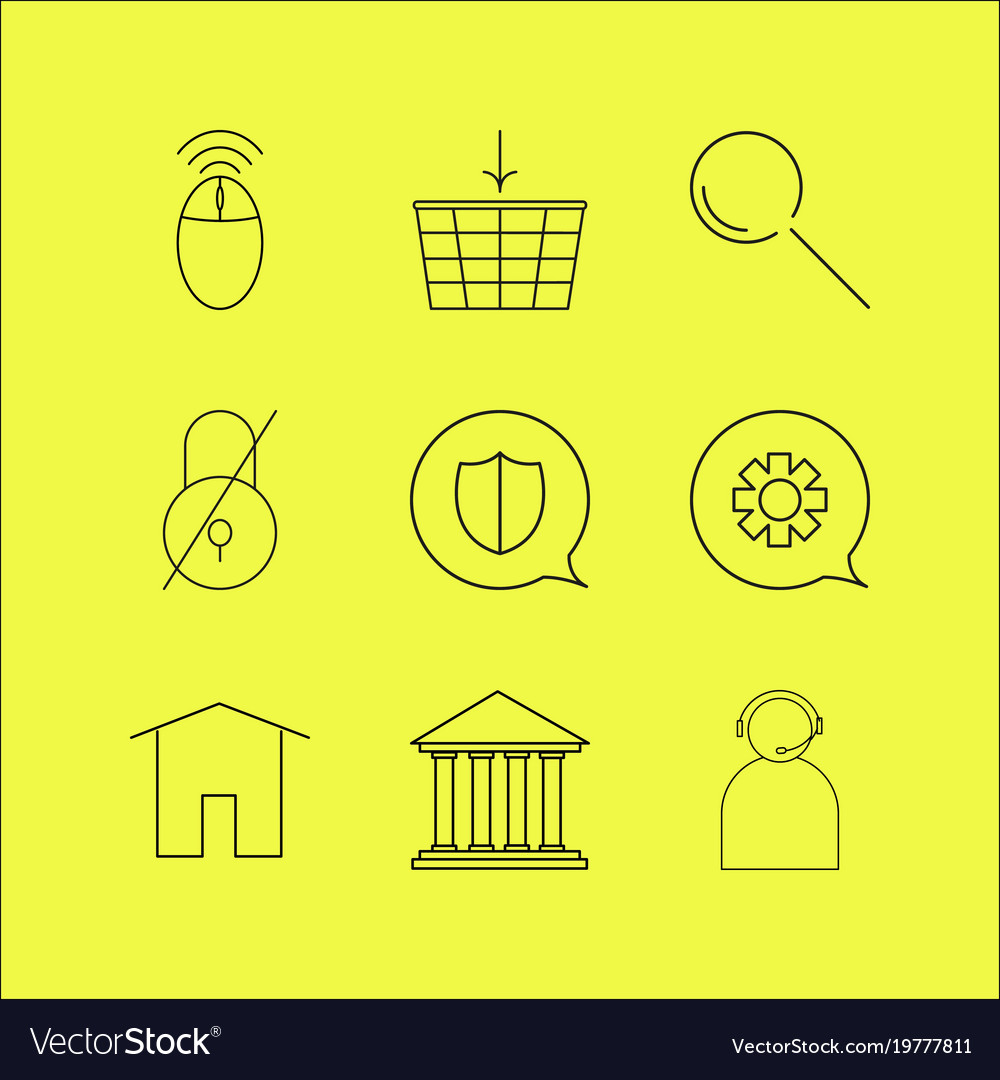 Web lineare Icon setzen einfache Umriss-Icons