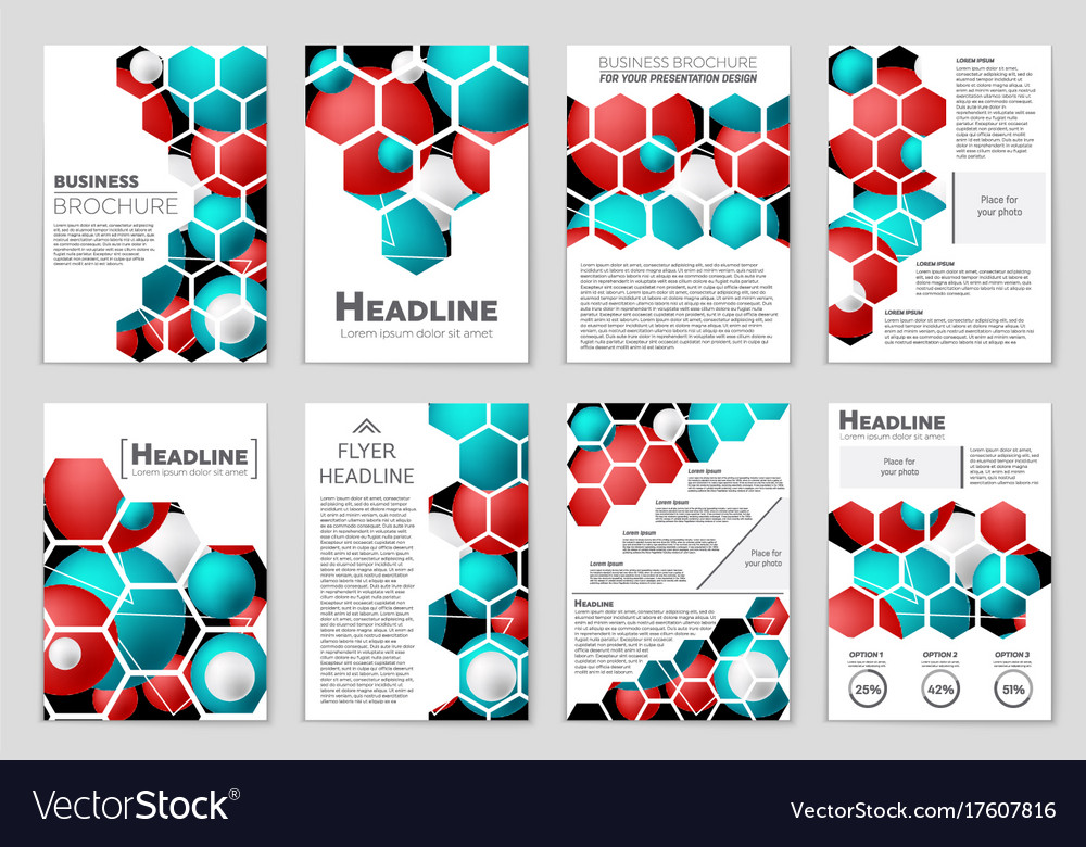 Abstract layout background set for art