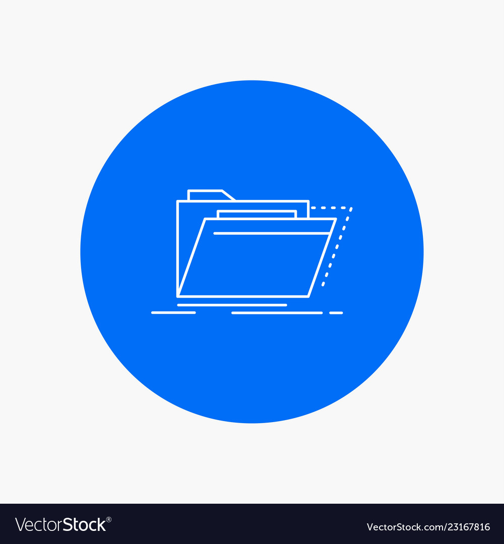 Archive catalog directory files folder white line vector image Archive catalog directory files folder white line