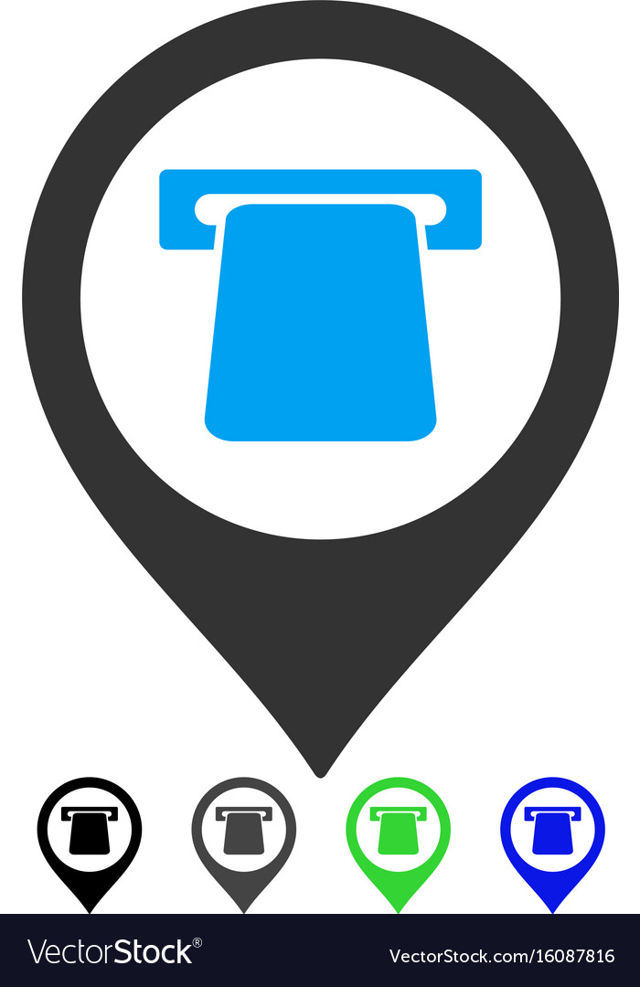 Atm map pointer flat icon