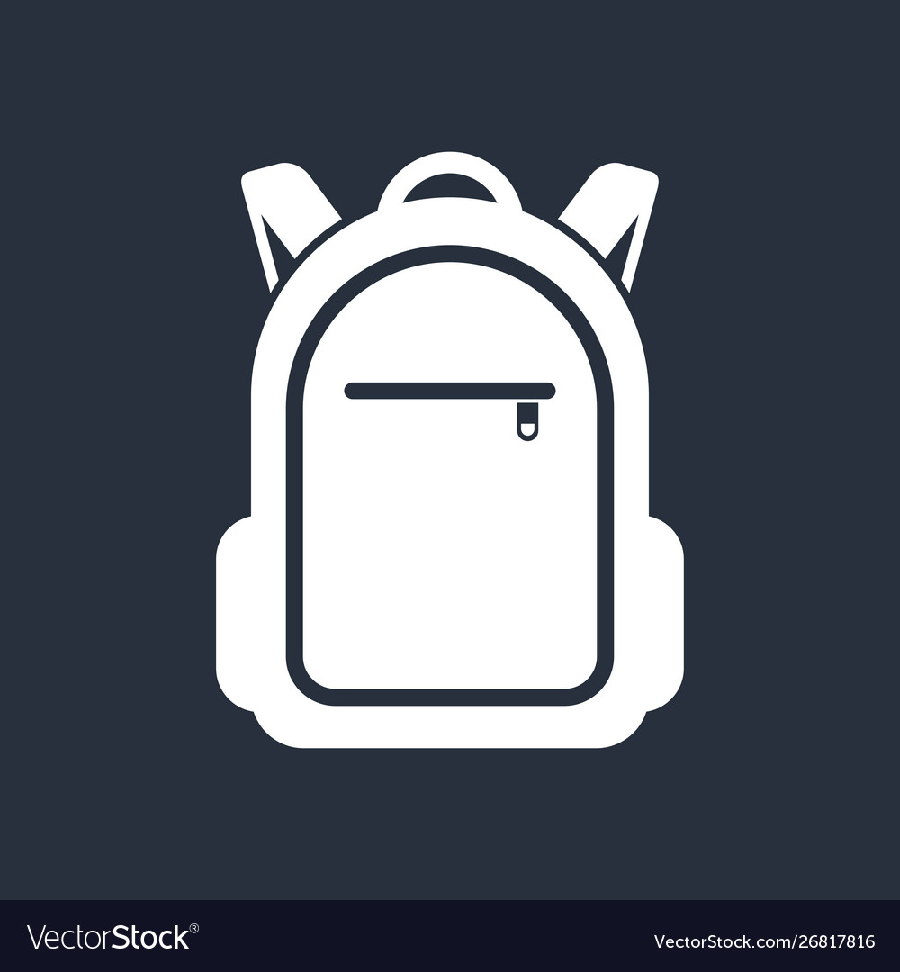 Backpack icon isolated on dark background