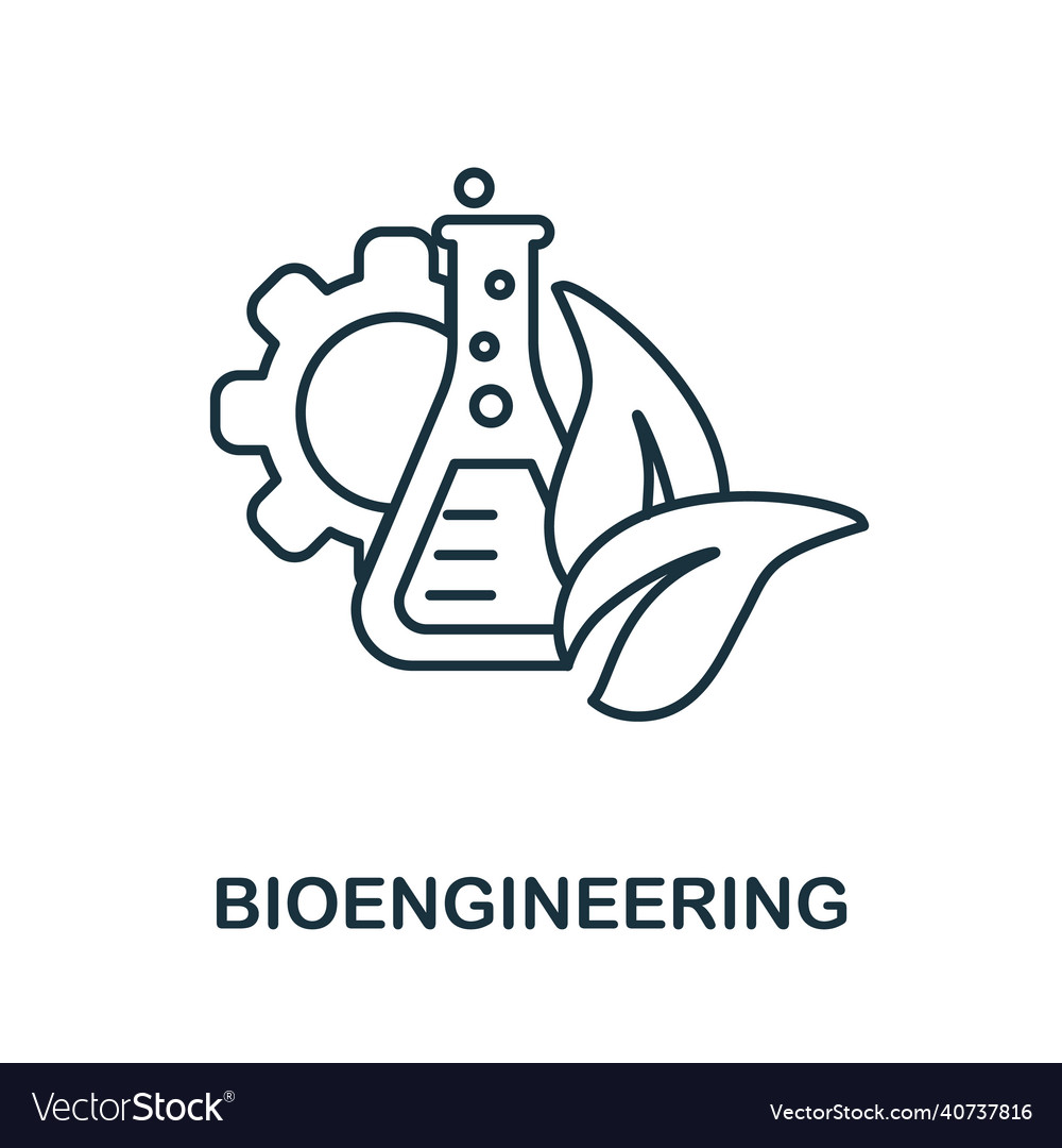 Bioengineering icon line element from vector image Bioengineering icon line element from