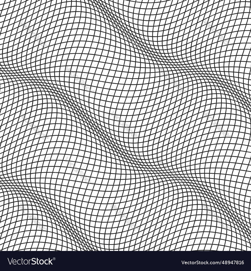 Black intersected wavy lines that makes a grid vector image Black intersected wavy lines that makes a grid