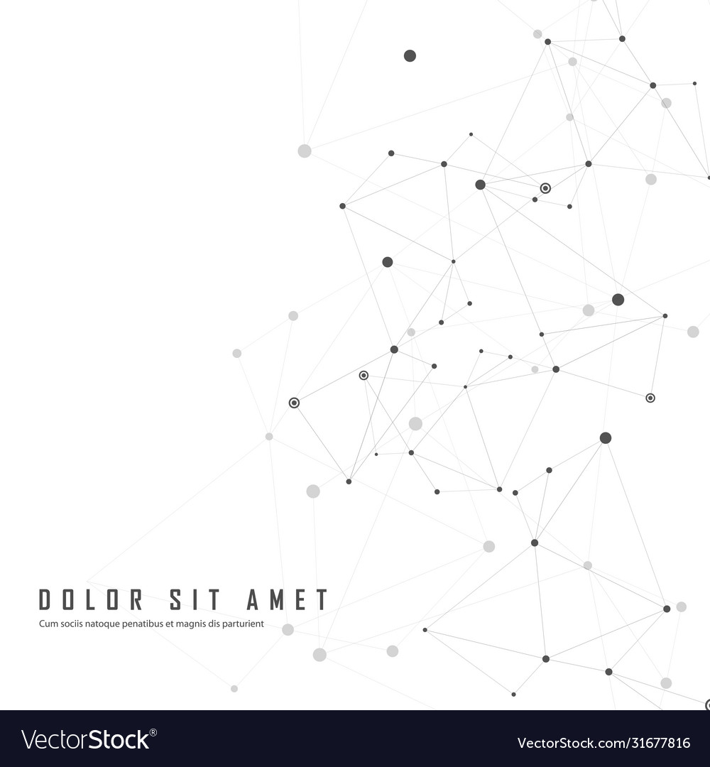 Connected abstract pattern with dots