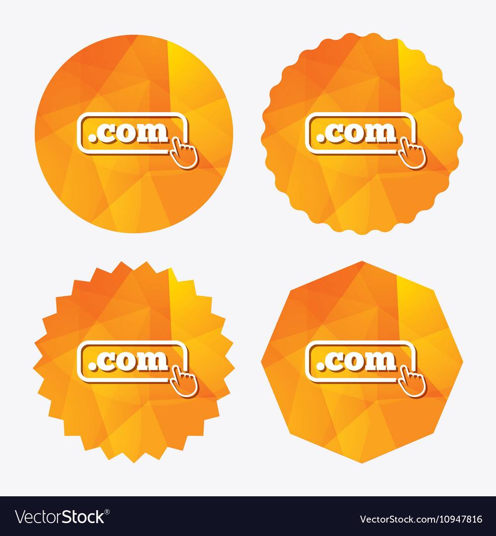 Domain com sign icon top-level internet