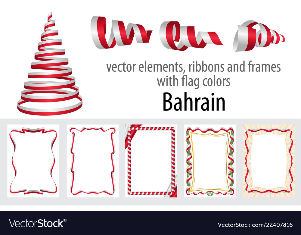 Elements ribbons and frames with flag colors