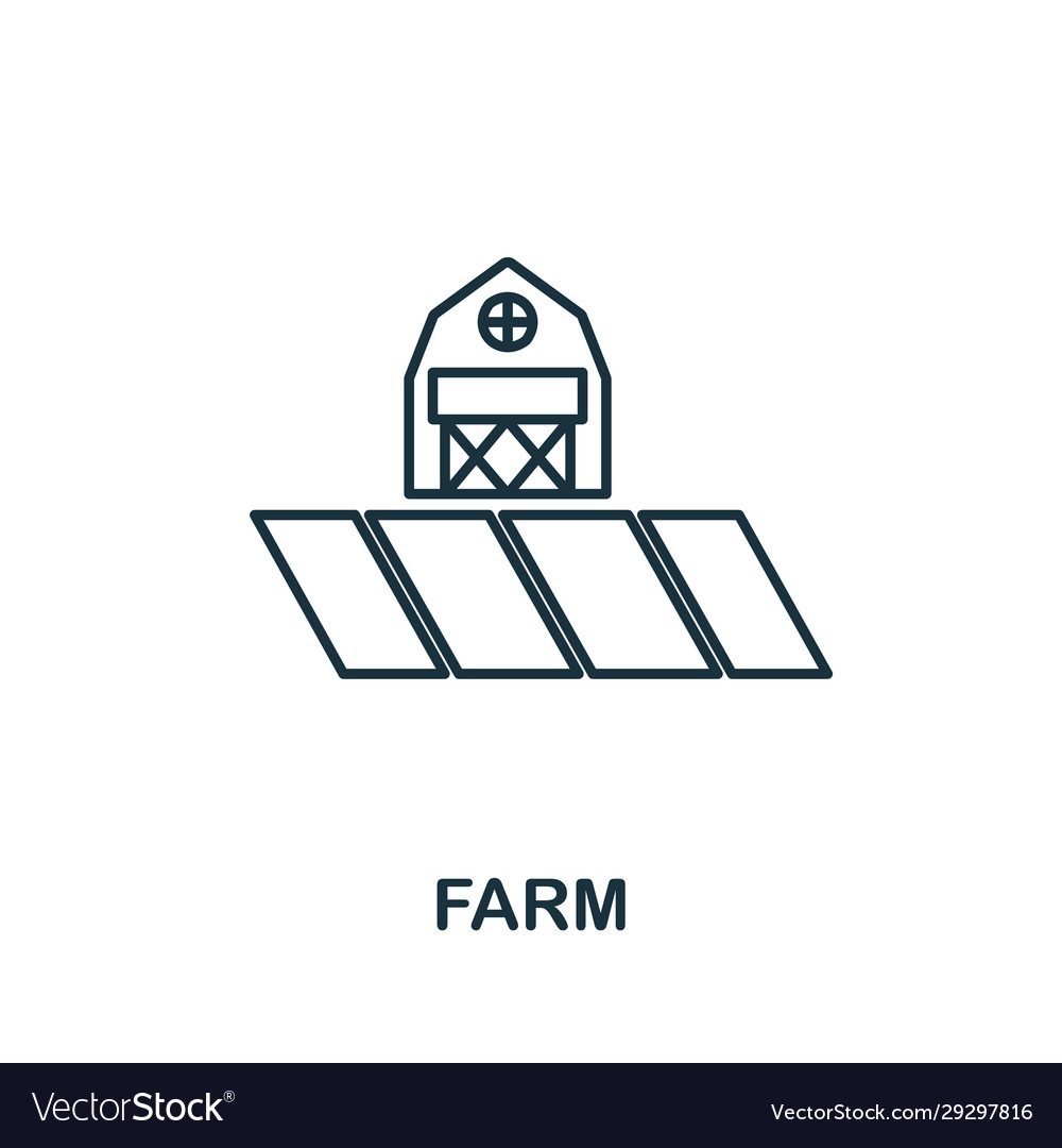 Farm icon thin line style element from icons