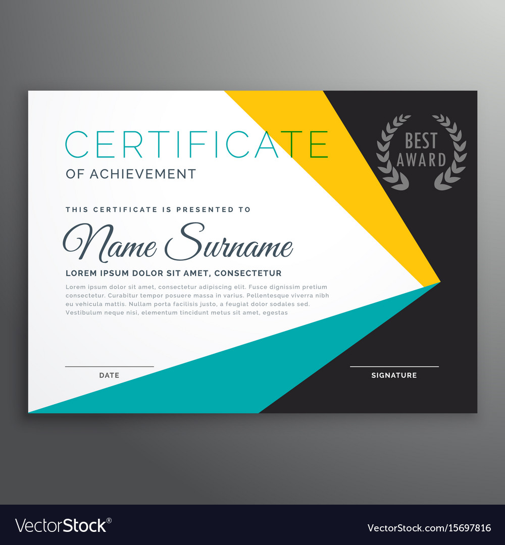Geometric Certificate Template