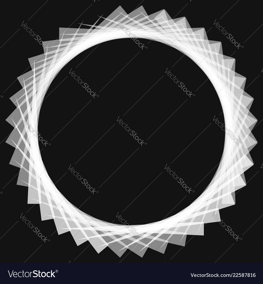 Geometric circle with transparent elements