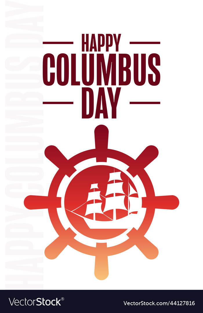 Happy columbus day holiday concept template Vector Image