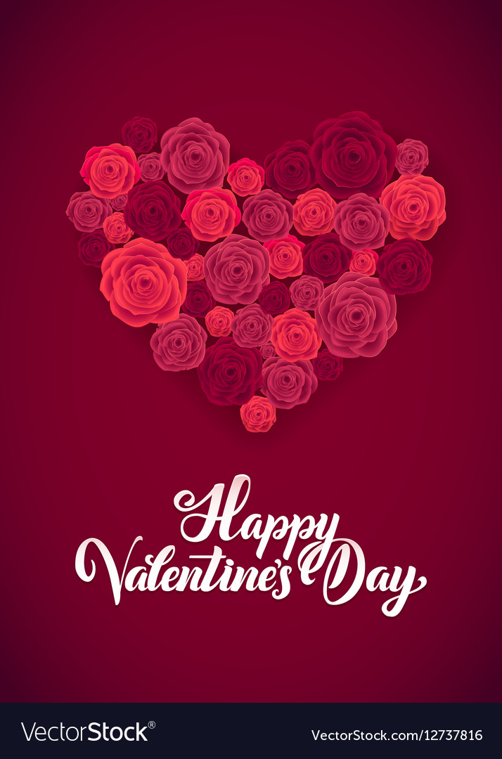 Happy valentines day white lettering b background