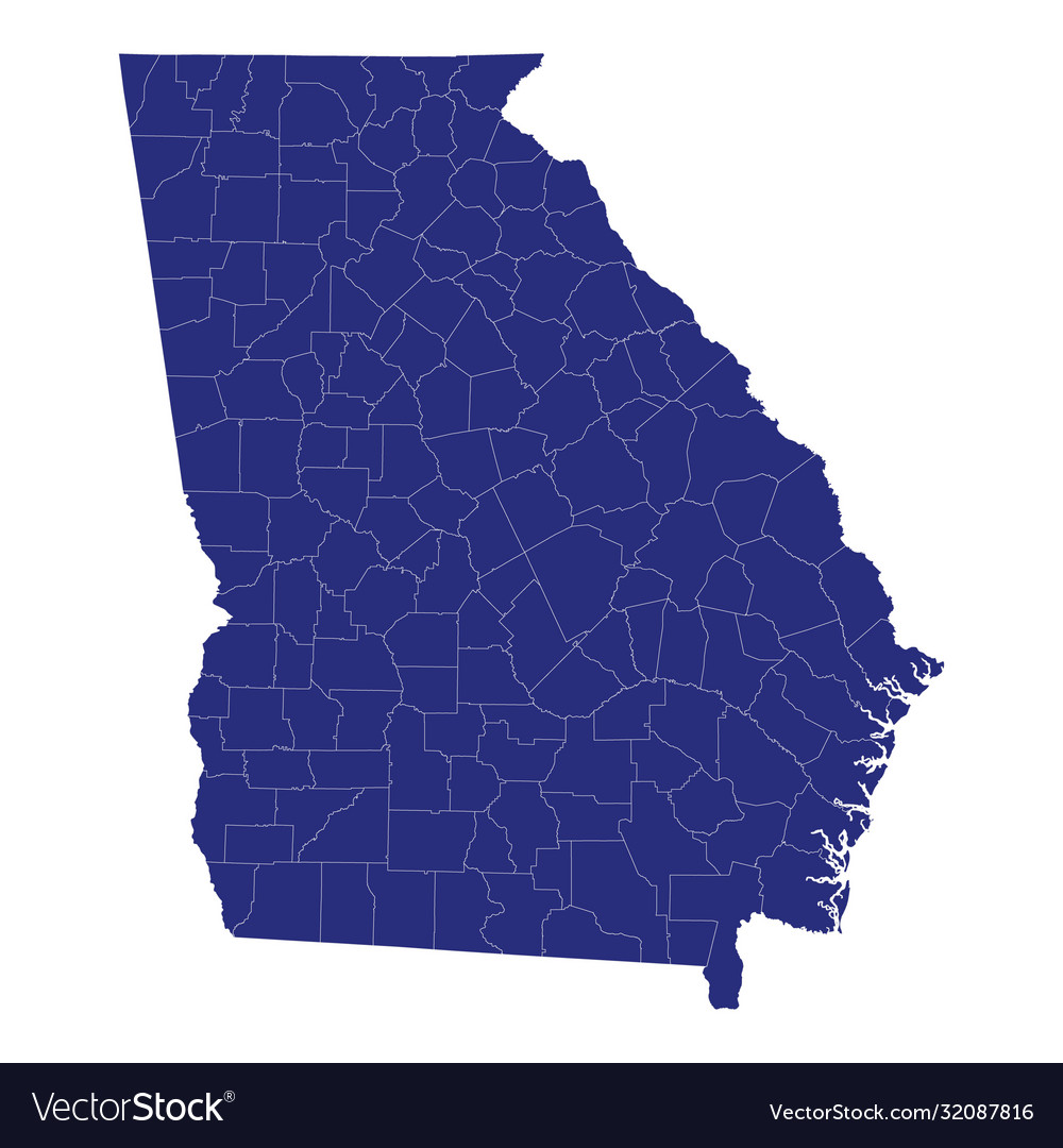 High quality map a state united states Royalty Free Vector