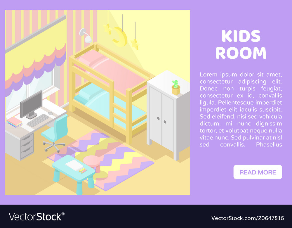 Isometric low poly cutaway interior