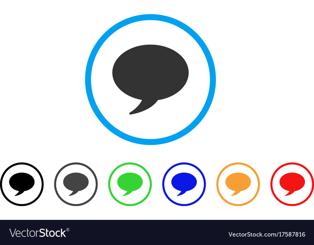 Message balloon rounded icon