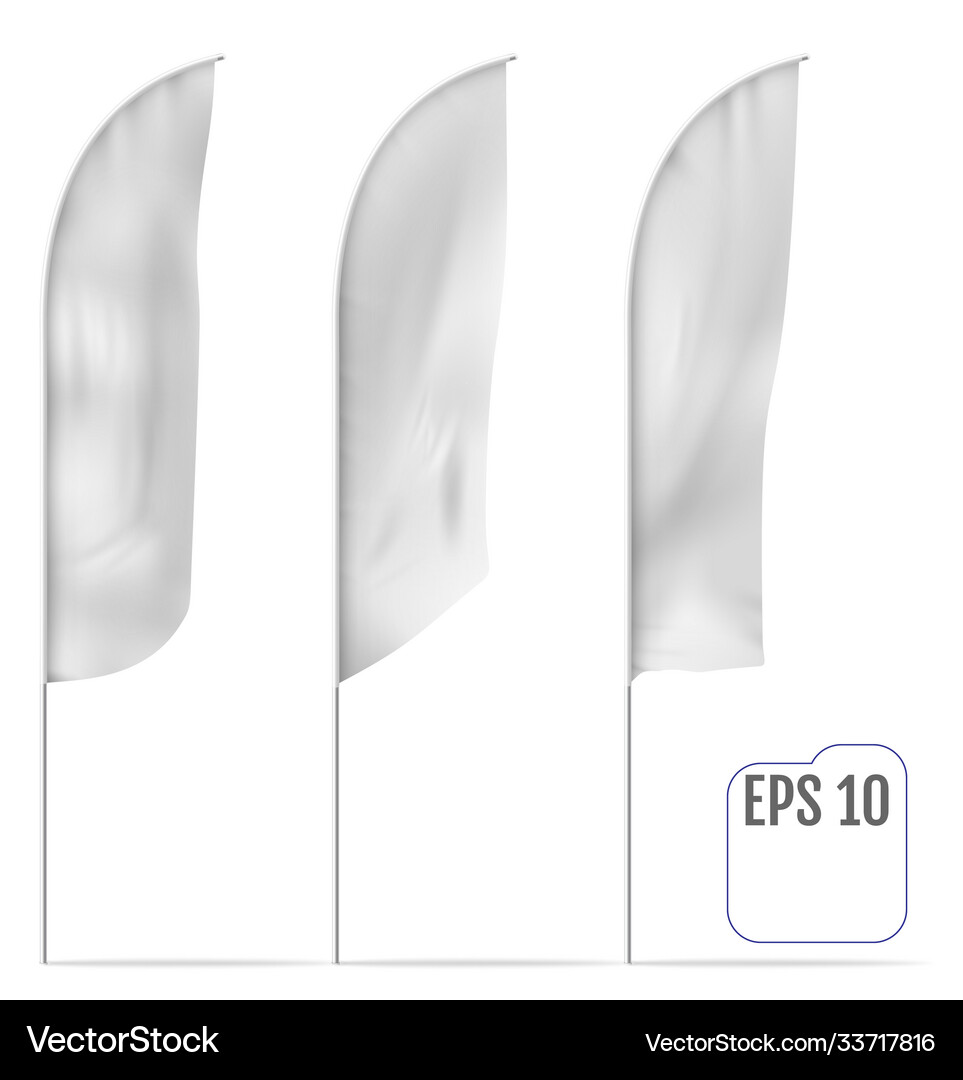 Mockups banner flags Royalty Free Vector Image