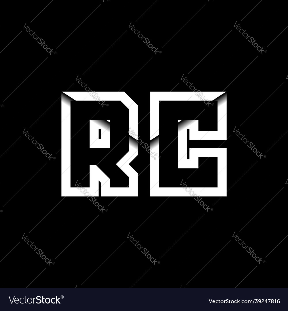 Rc monogram envelope shape style Vector Image Rc monogram envelope shape style