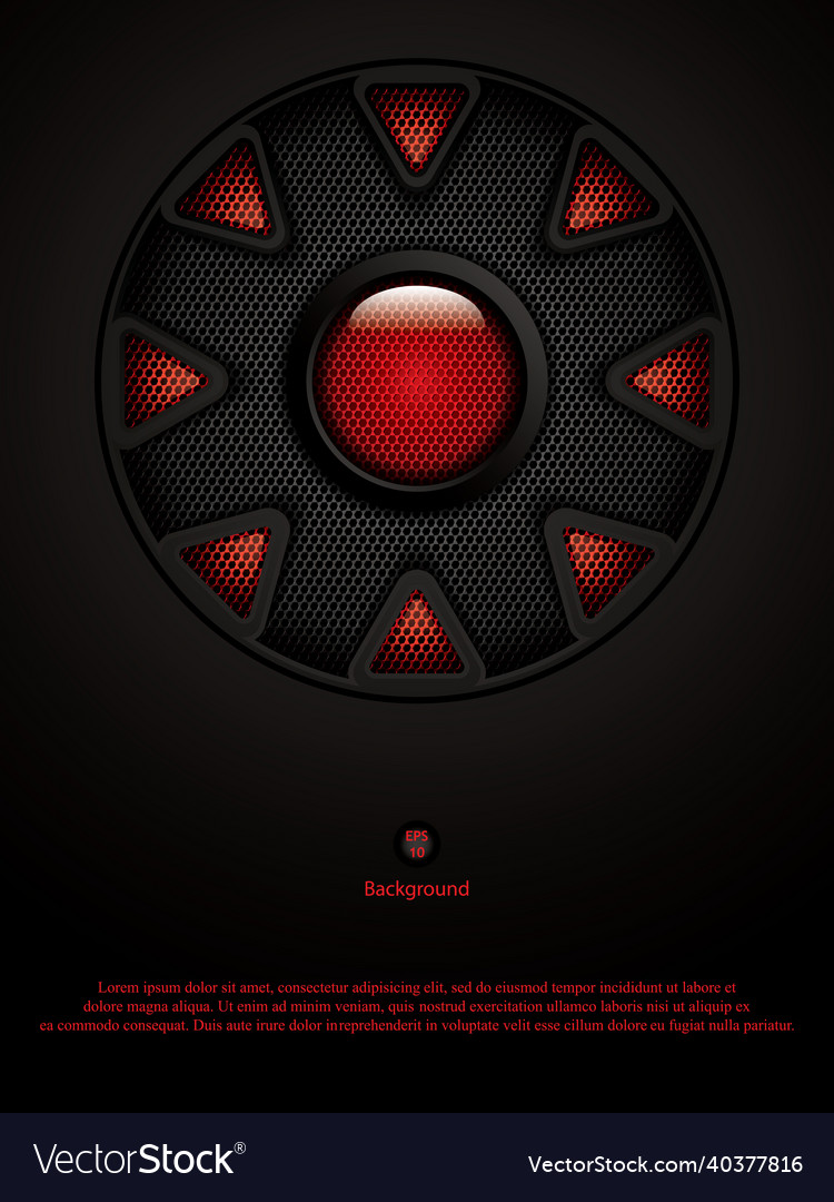 Red Abstract Background with Hexagons