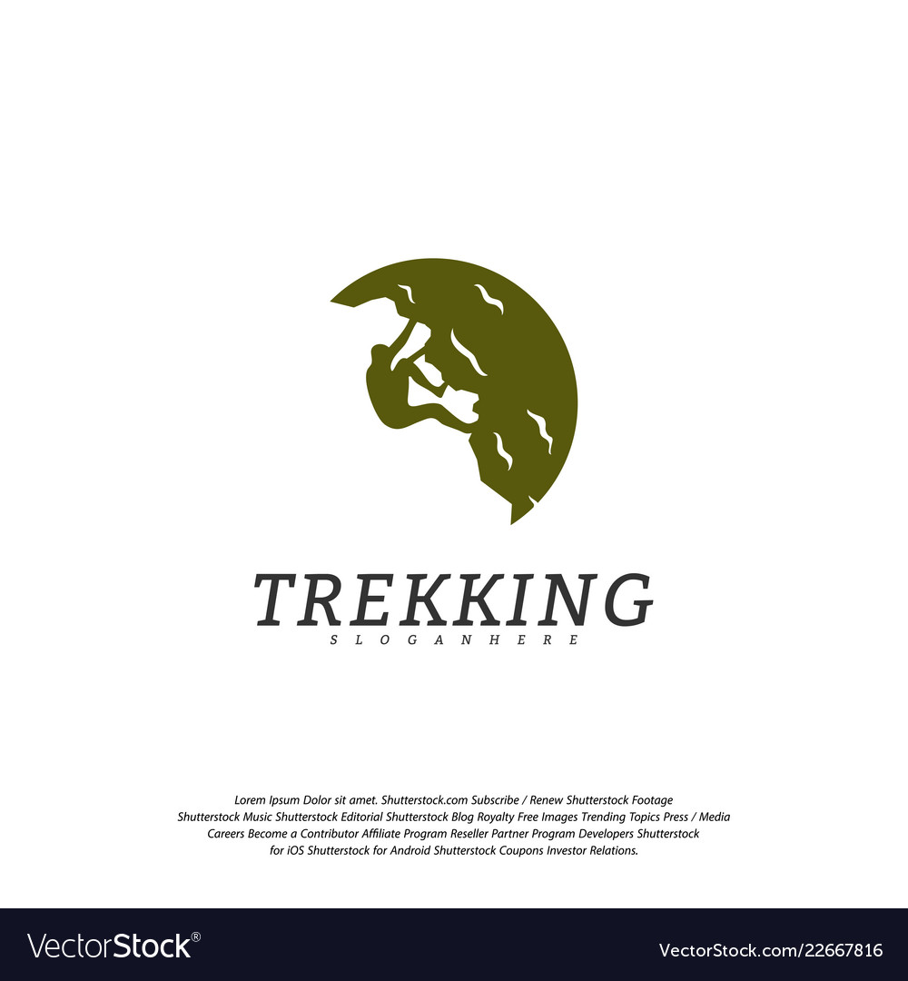 rock climber logo template outdoor activity vector image