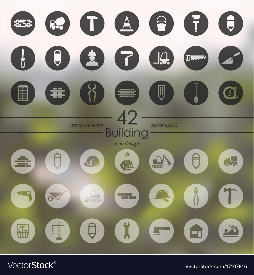Set of building icons
