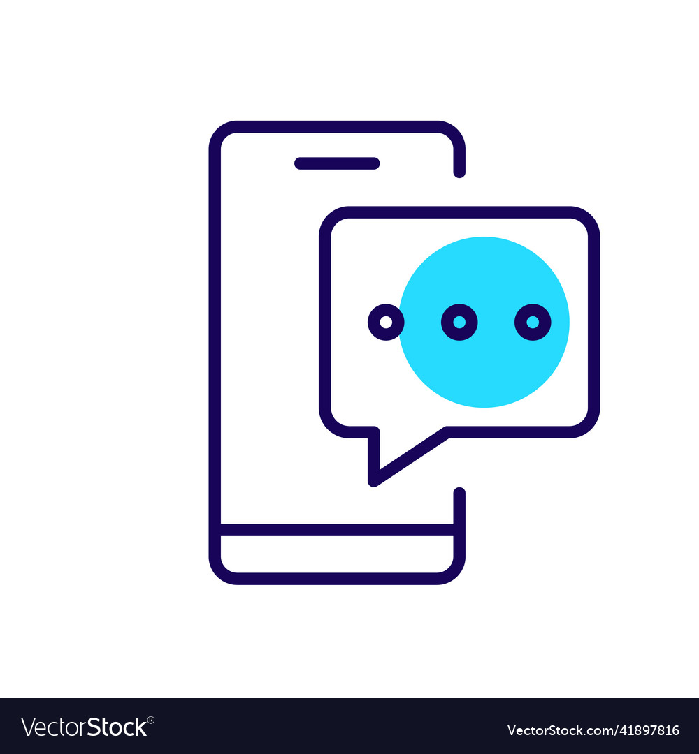 Smartphone with message pixel perfect editable