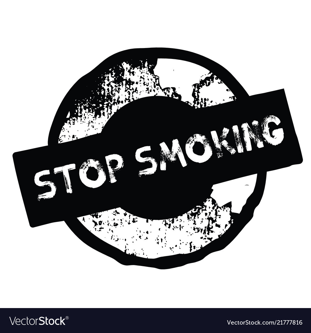 Stop Smoking Stamp On White Royalty Free Vector Image