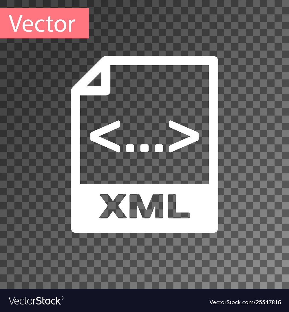 White xml file document icon download button Vector Image White xml file document icon download button