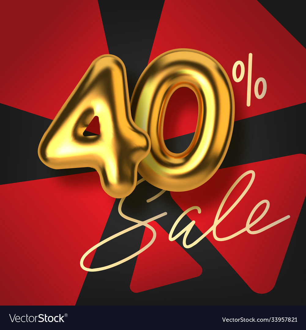 40 off discount promotion sale made realistic