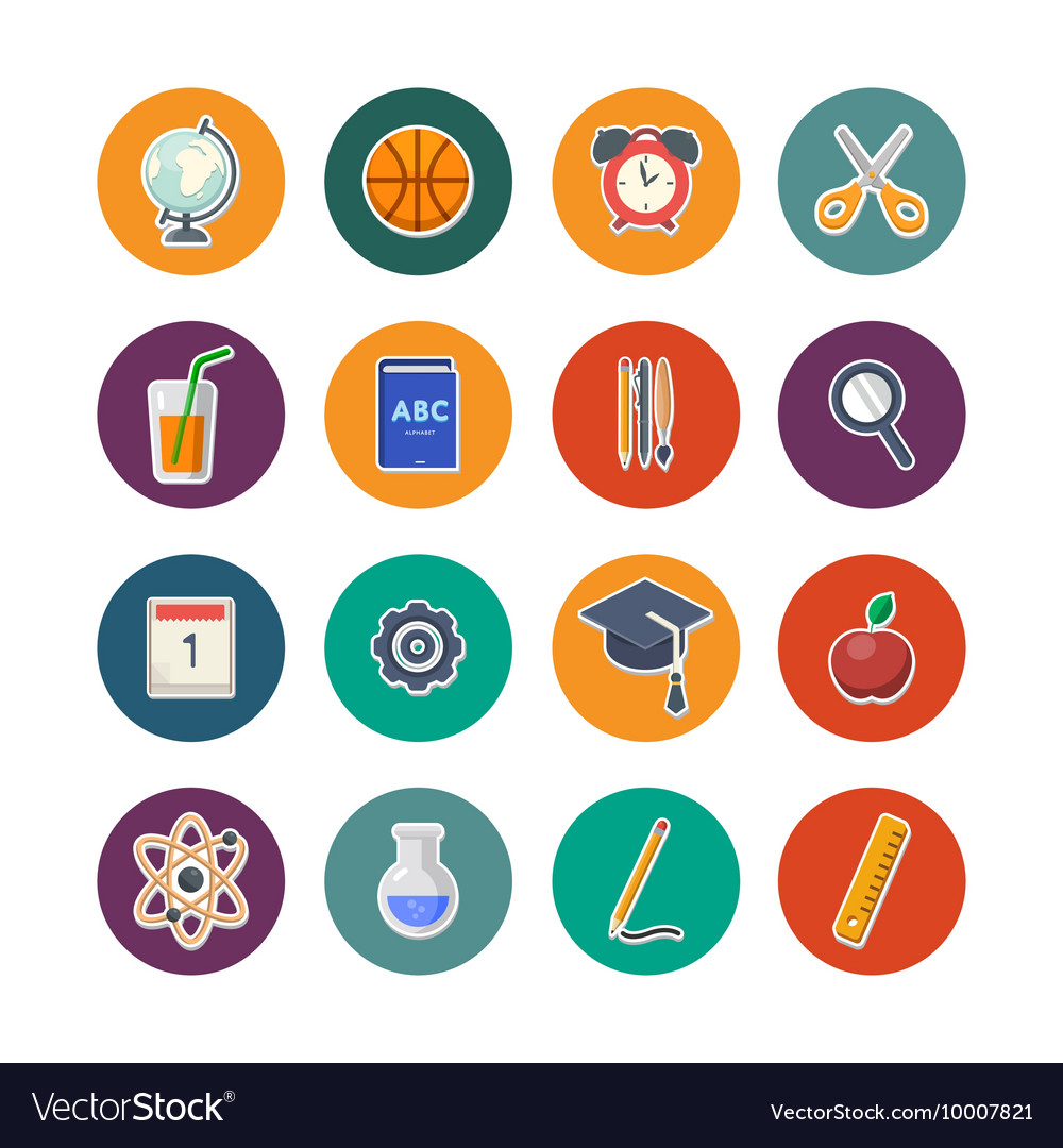 Back to school icons set