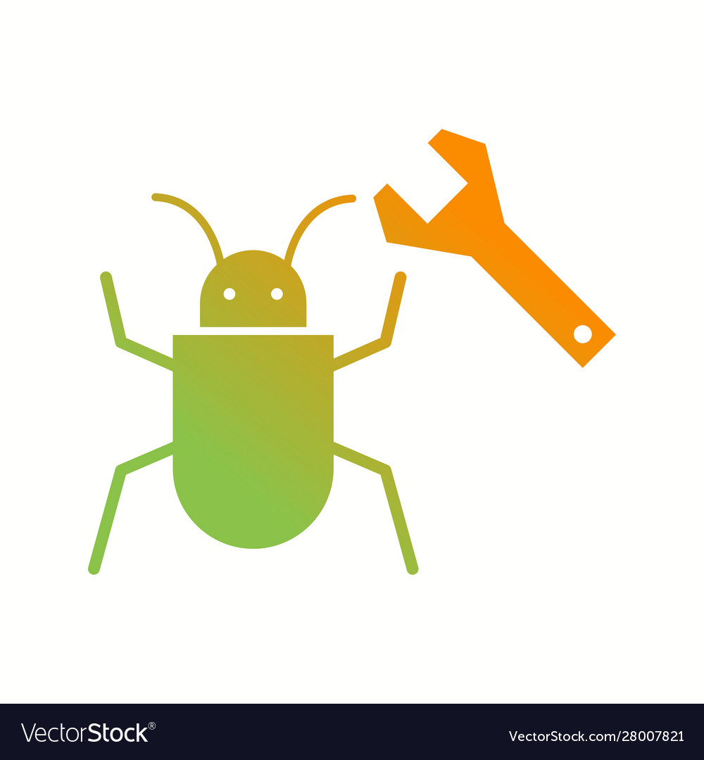 Beautiful debug glyph icon Royalty Free Vector Image
