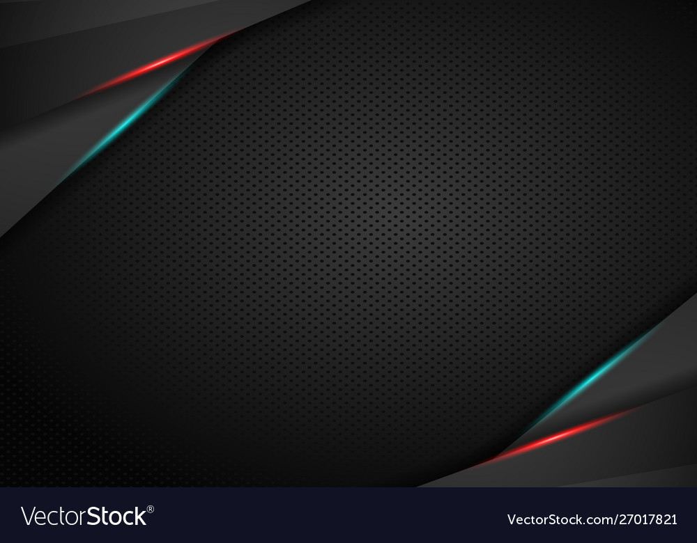 Black background overlap dimension grey message vector image Black background overlap dimension grey message