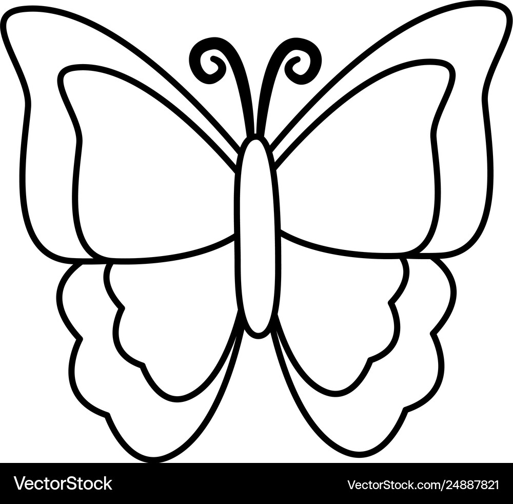 Butterfly insect icon Royalty Free Vector Image