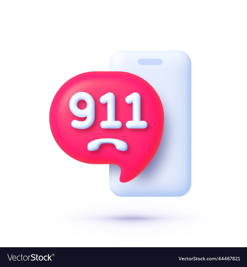 Call 911 emergency hotline service Royalty Free Vector Image