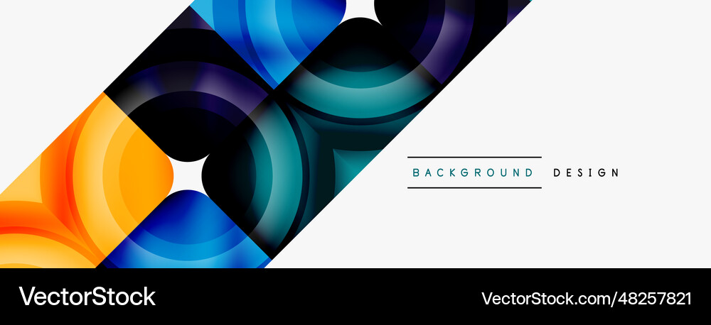 Circle abstract background wallpaper banner Vector Image