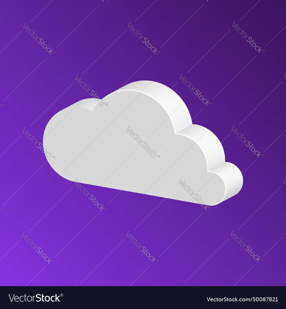 Cloud service computing storage Vector Image Cloud service computing storage