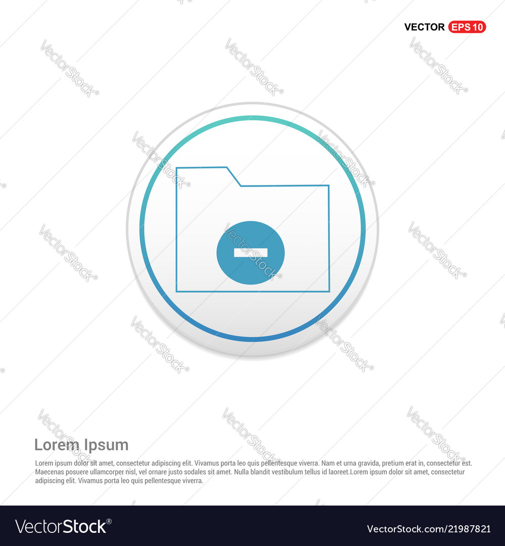 Computer folder icon - white circle button Vector Image Computer folder icon - white circle button