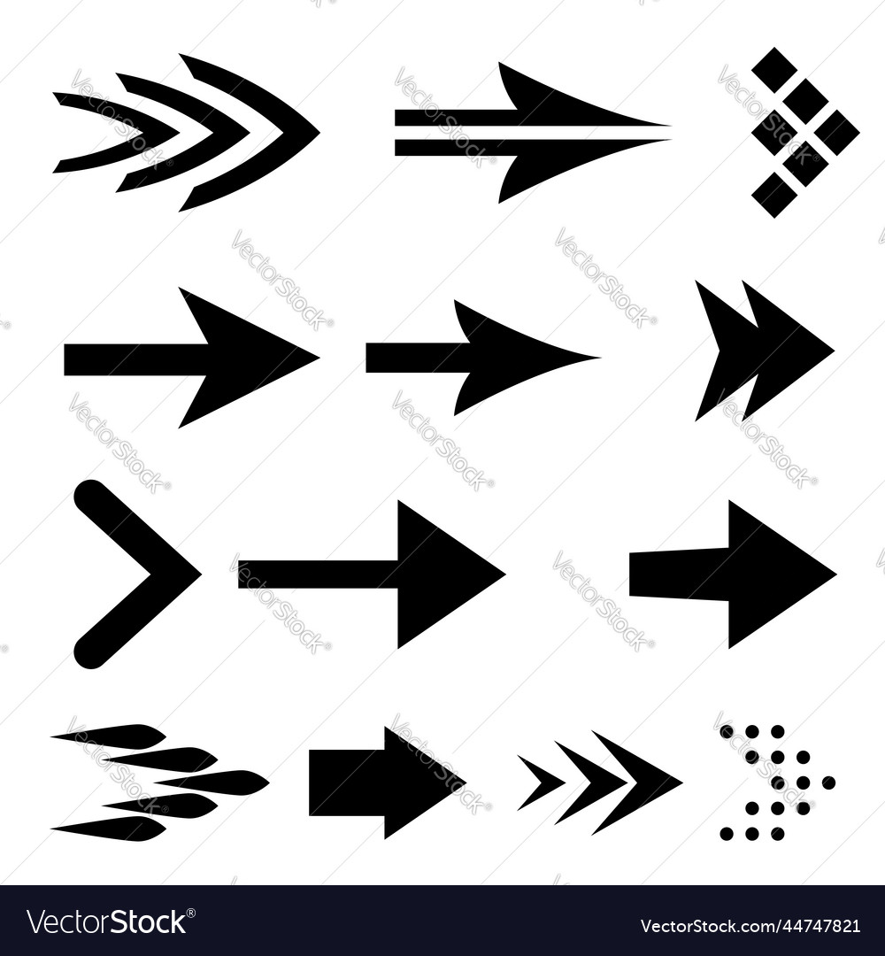 Flat Arrow Icon Set