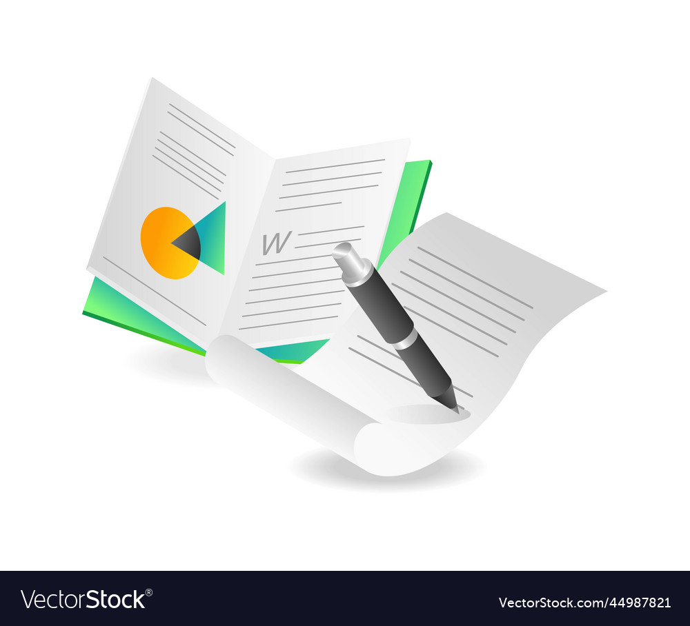 Flat isometric concept of recording information