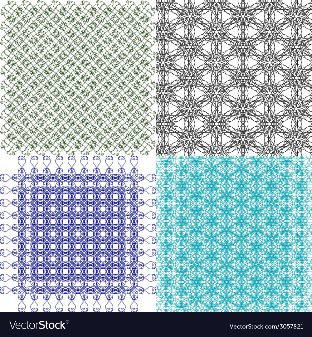 Geometric patterns tiling set of abstract vintage