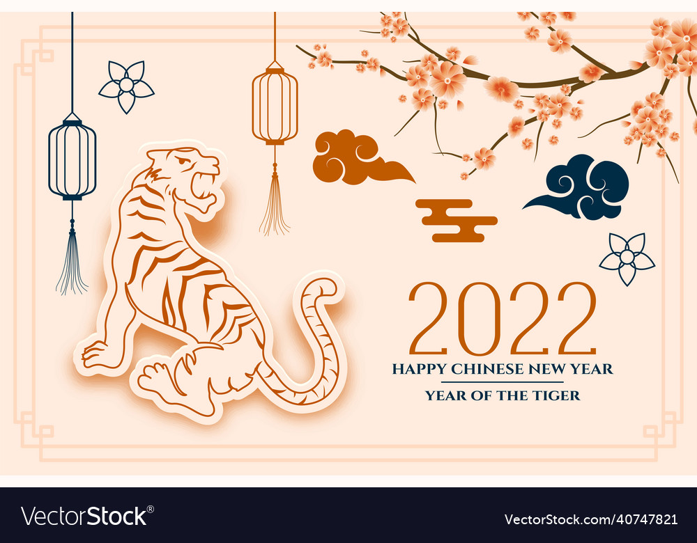 Happy chinese new year 2022 traditional greeting