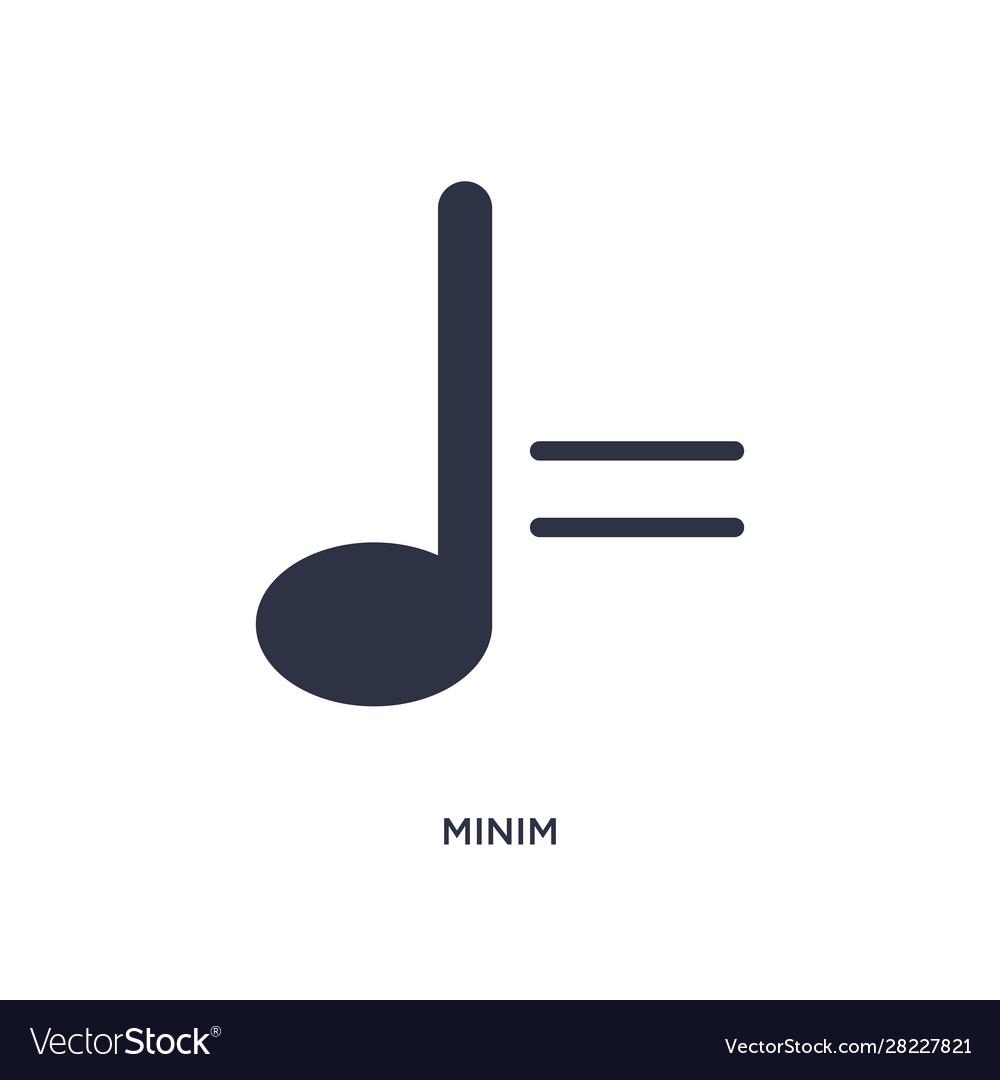 Minim icon on white background simple element vector image Minim icon on white background simple element