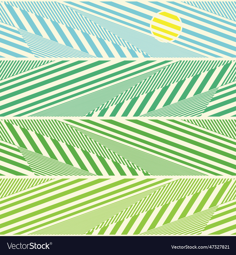 Multicolor geometric blocks summer fields pattern