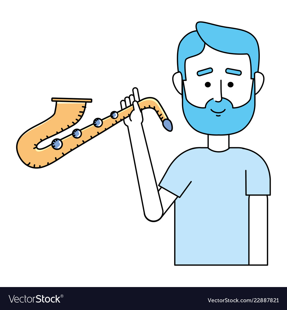 Music man cartoon Royalty Free Vector Image - VectorStock